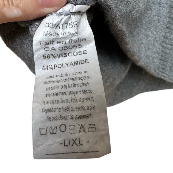 Made in Italy Gray Crewneck Long Sleeve Sweater Medium - Picture 6 of 6